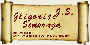 Gligorije Šimpraga vizit kartica